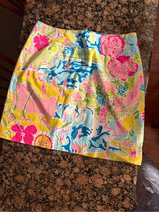 Lilly Pulitzer Dresses & Skirts - Lilly Pulitzer Colorful Tropical Mini Skirt — Pink, Blue & Yellow